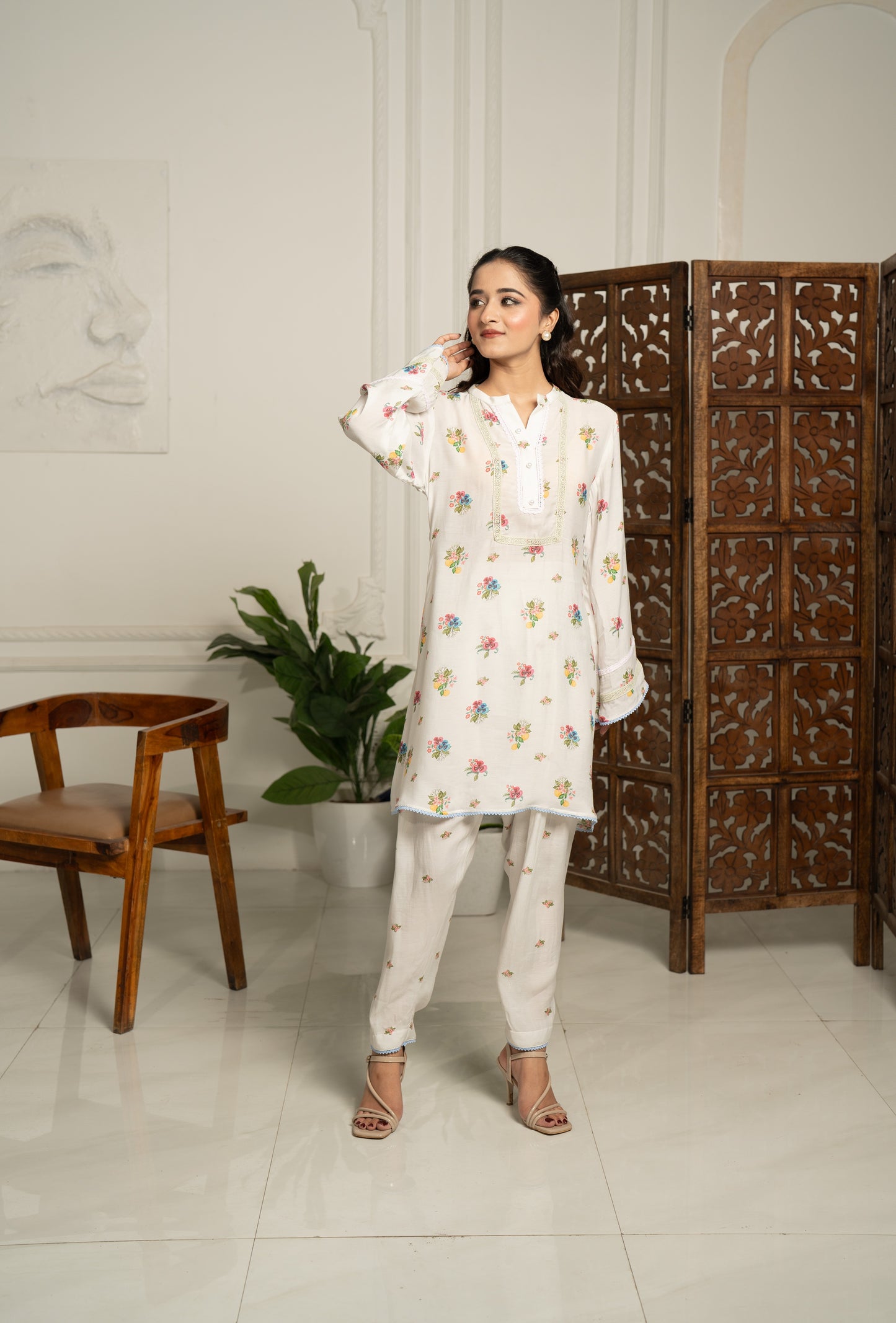 OYSTER A LINE KURTA SET