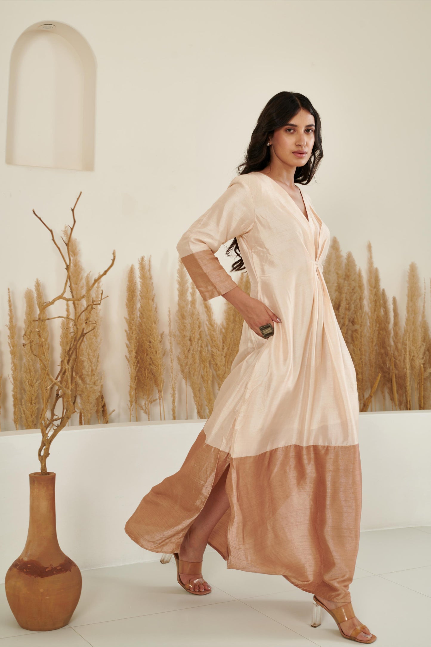 SeiNe Kaftan - Ivory/Brown