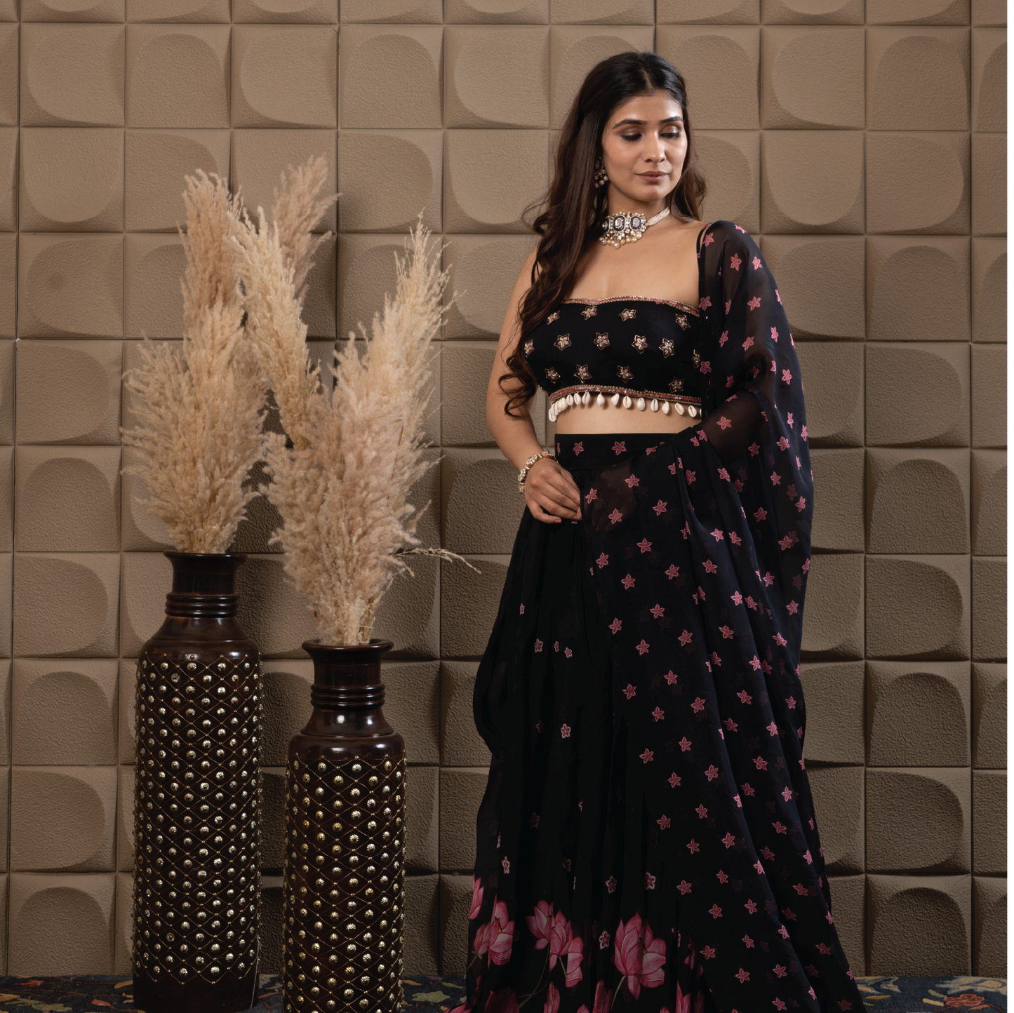 Midnight lehenga set