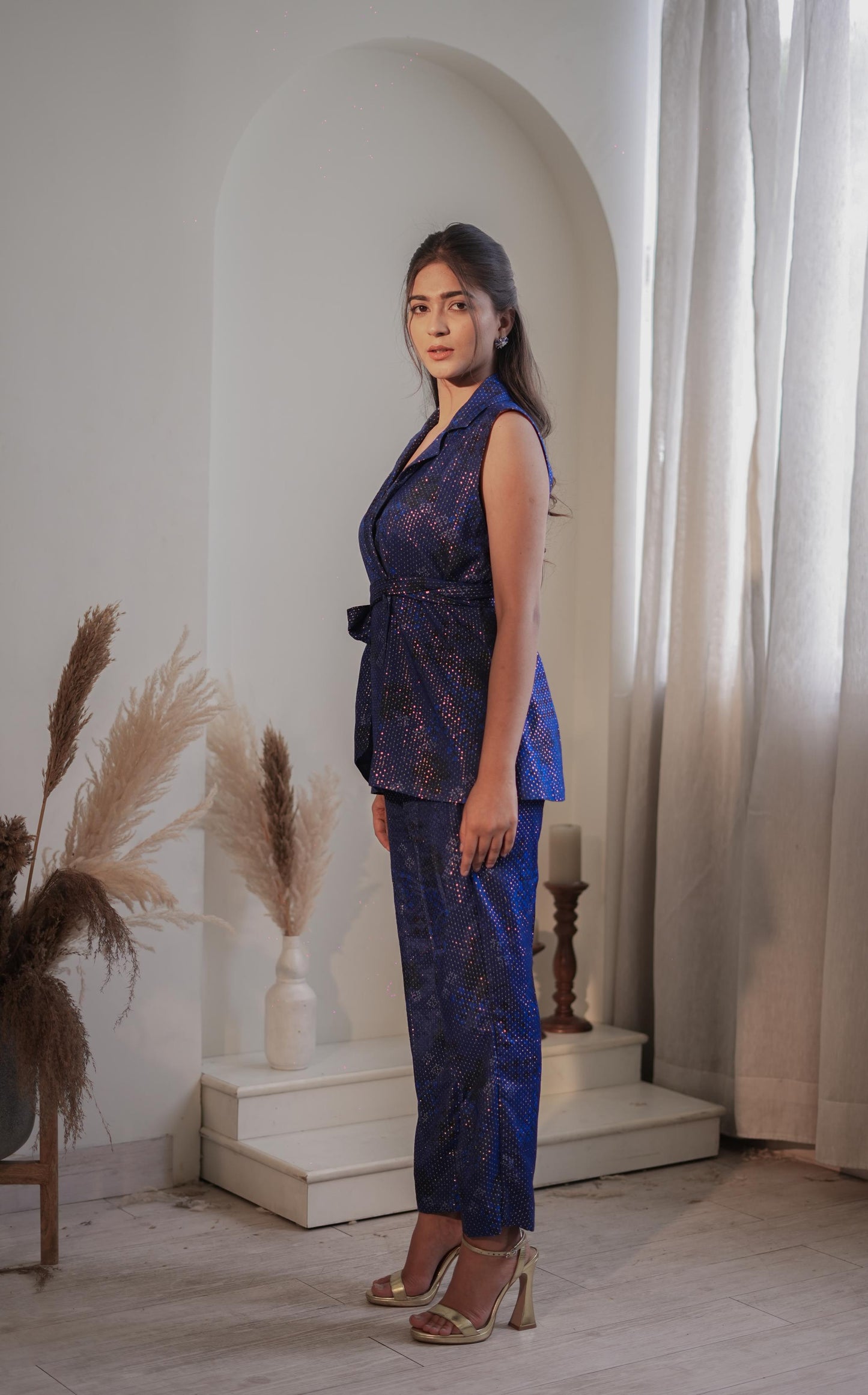Royal Blue Waist Coat Set