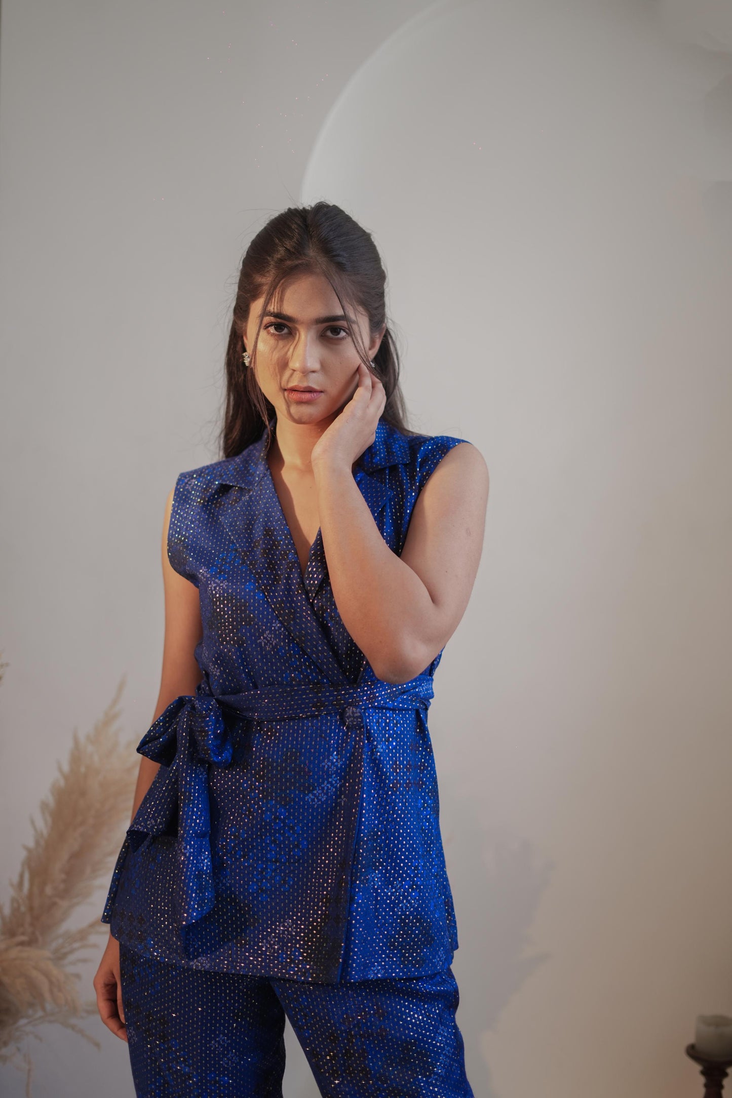 Royal Blue Waist Coat Set
