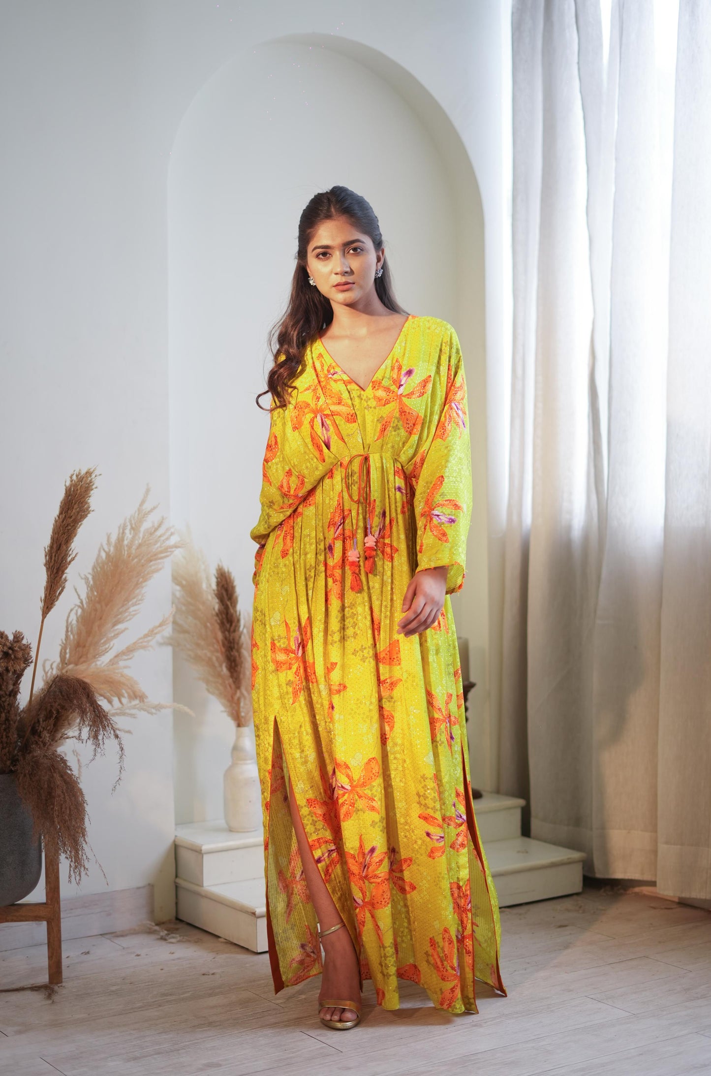 Luminous Lime Lily Kaftan
