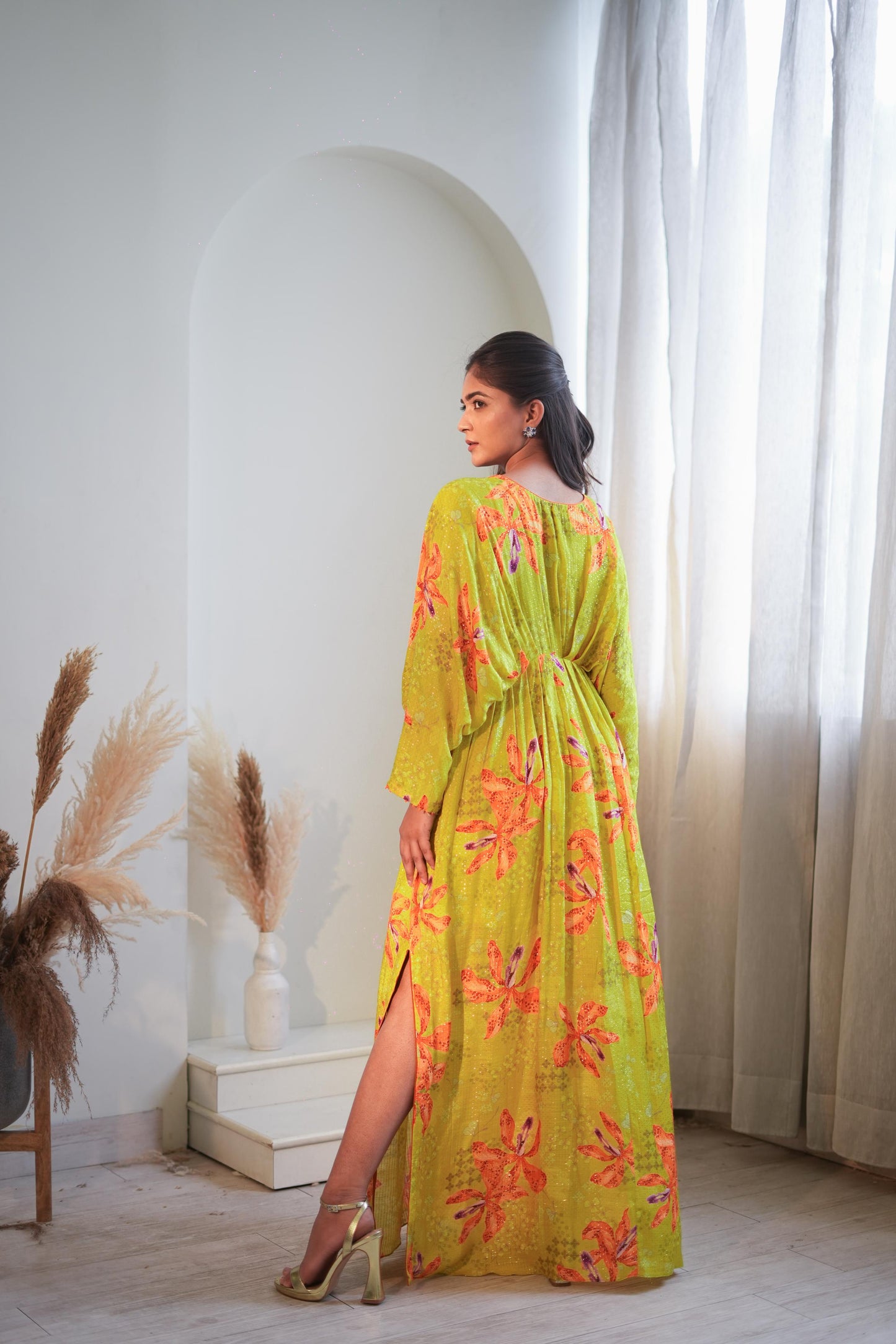 Luminous Lime Lily Kaftan