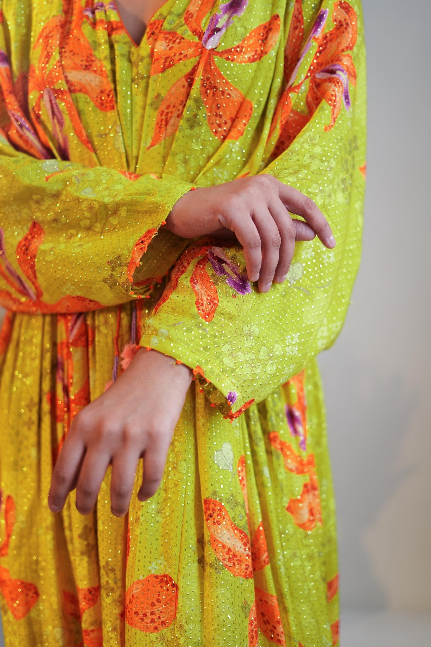 Luminous Lime Lily Kaftan