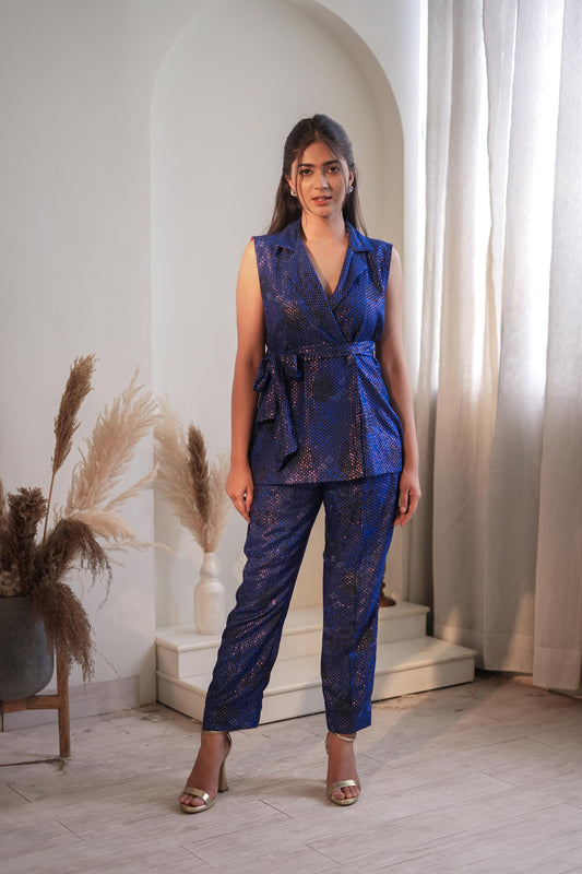 Royal Blue Waist Coat Set
