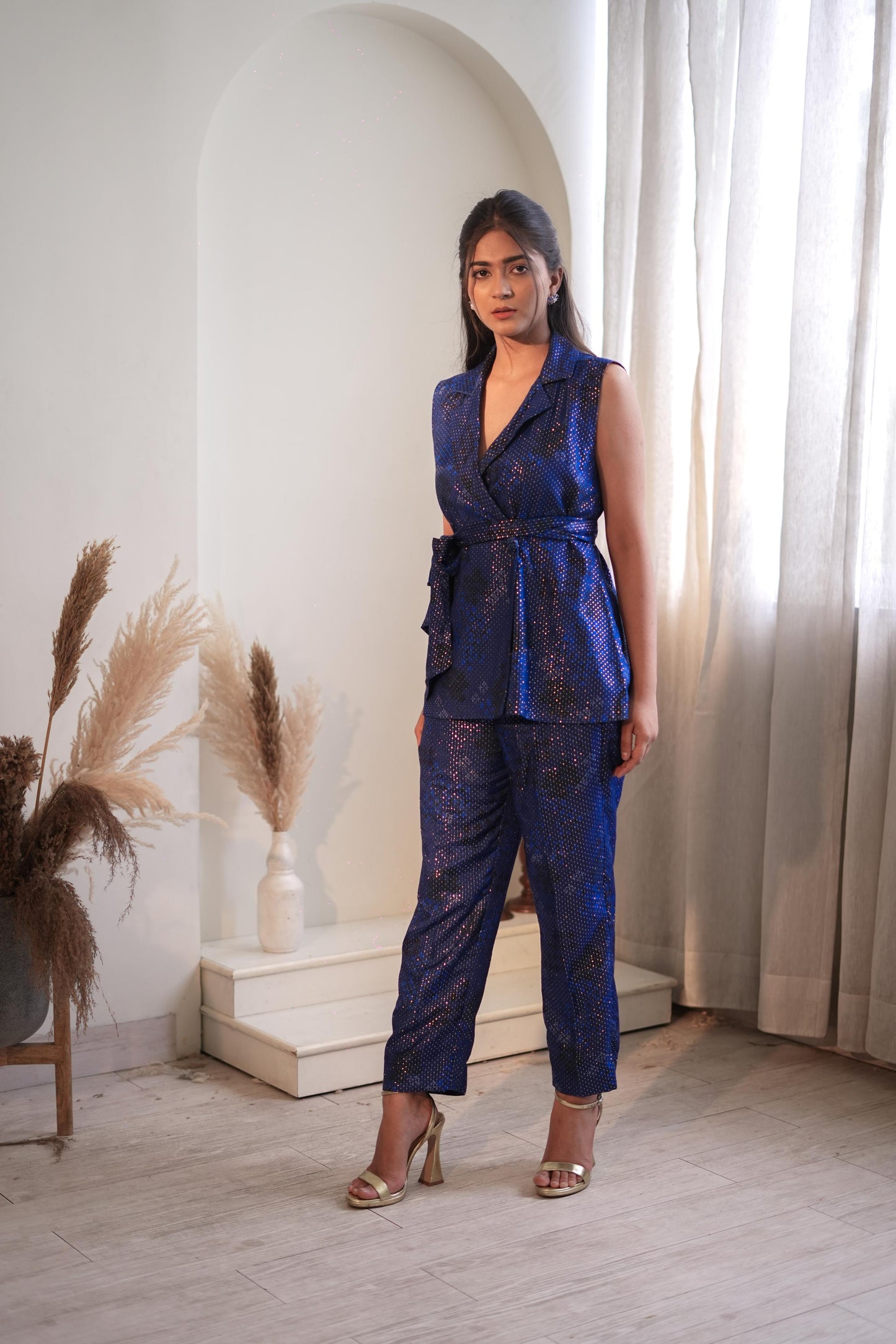 Royal Blue Waist Coat Set