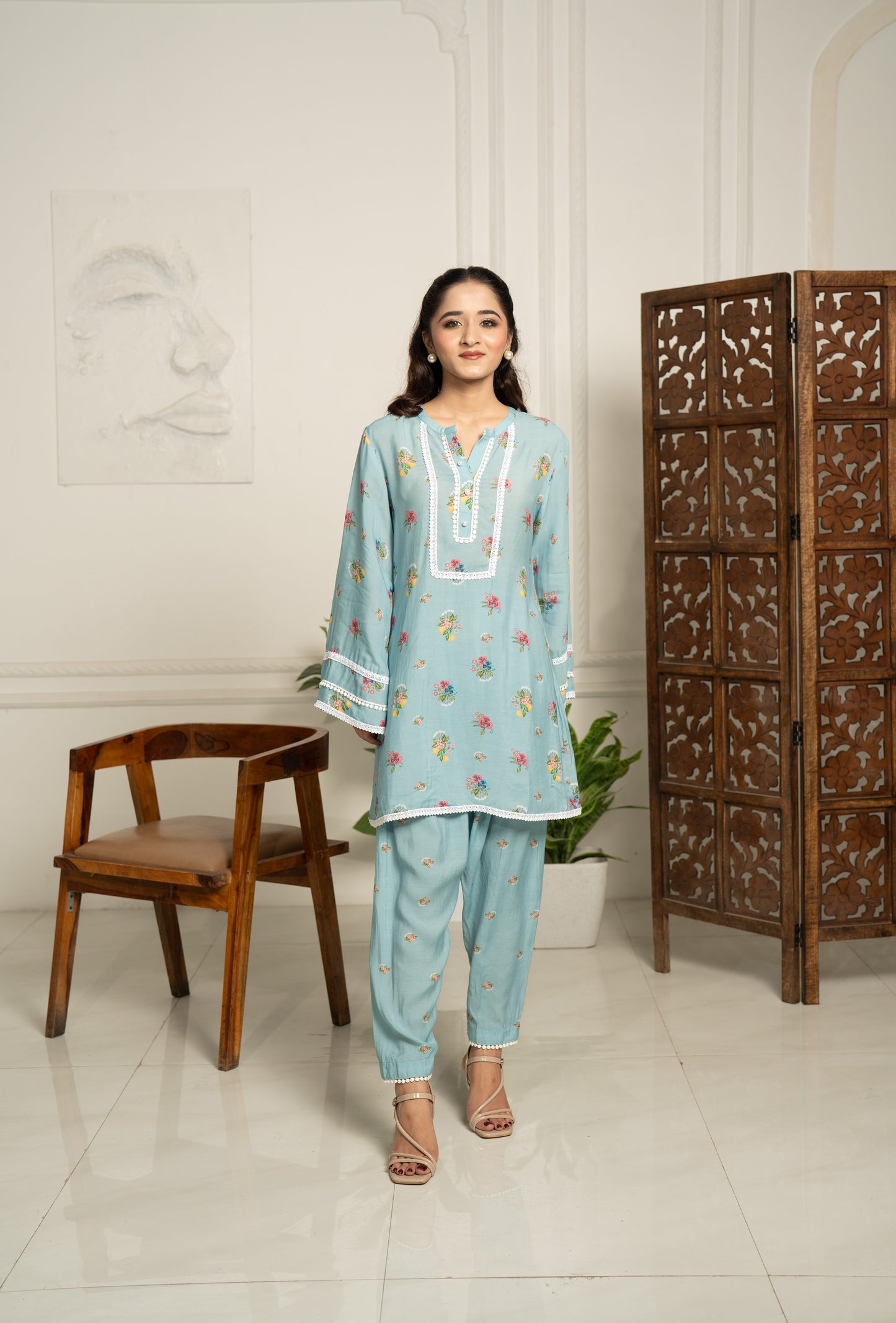 AQUA A-LINE KURTA SET
