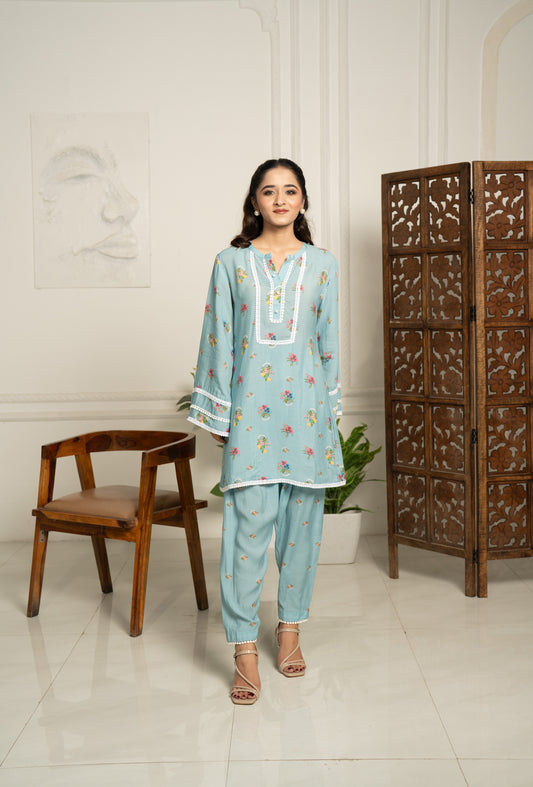 AQUA A-LINE KURTA SET