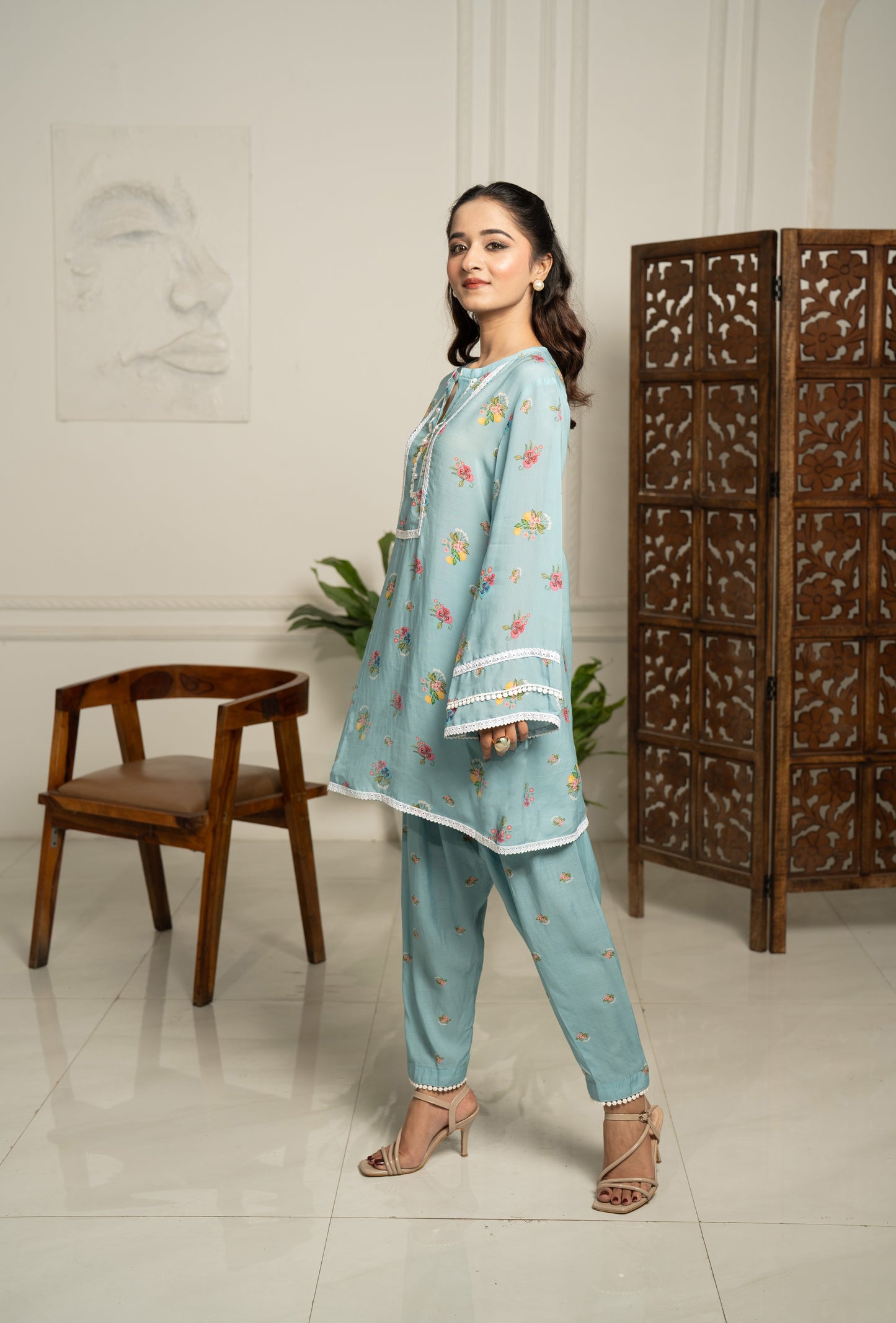 AQUA A-LINE KURTA SET