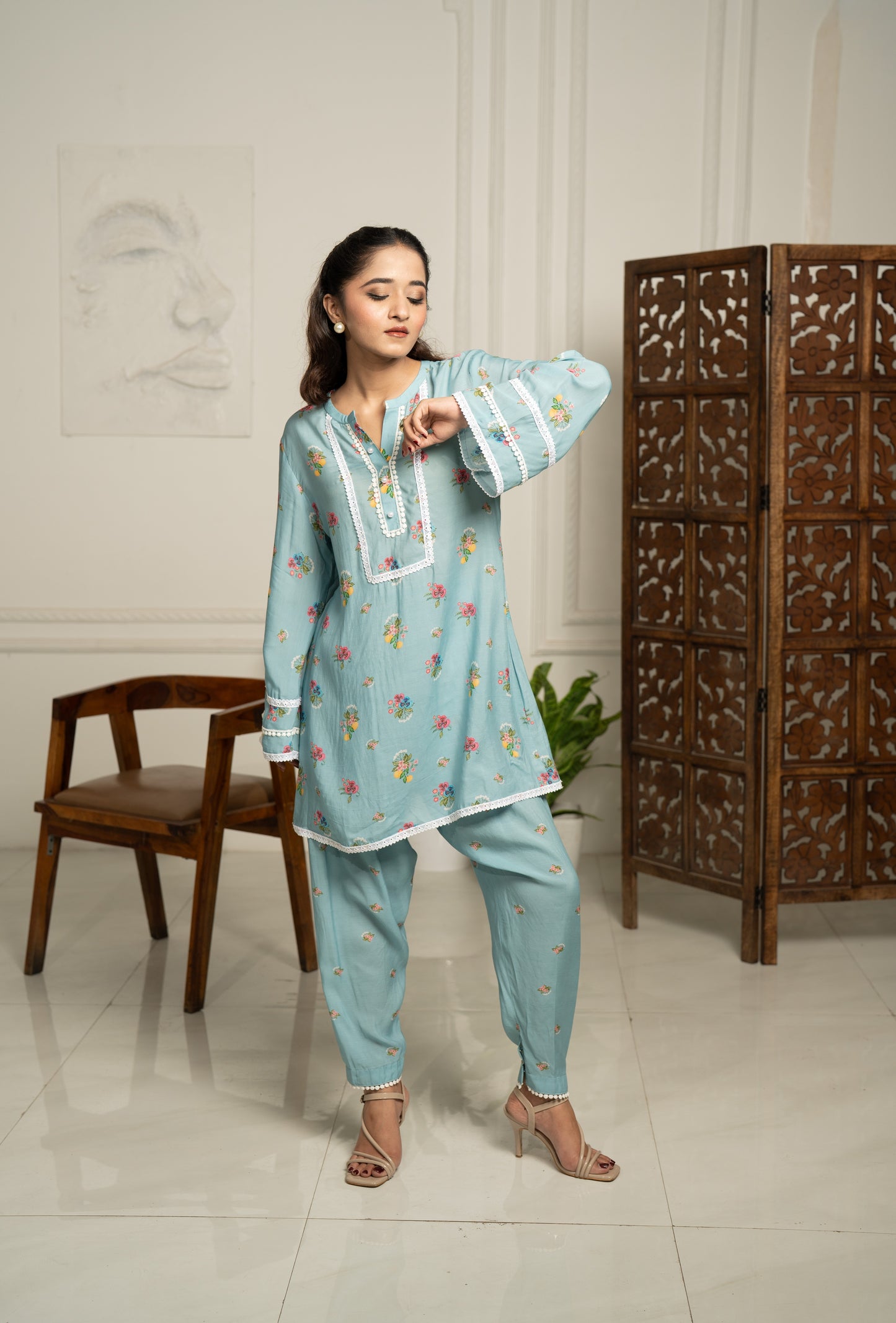 AQUA A-LINE KURTA SET