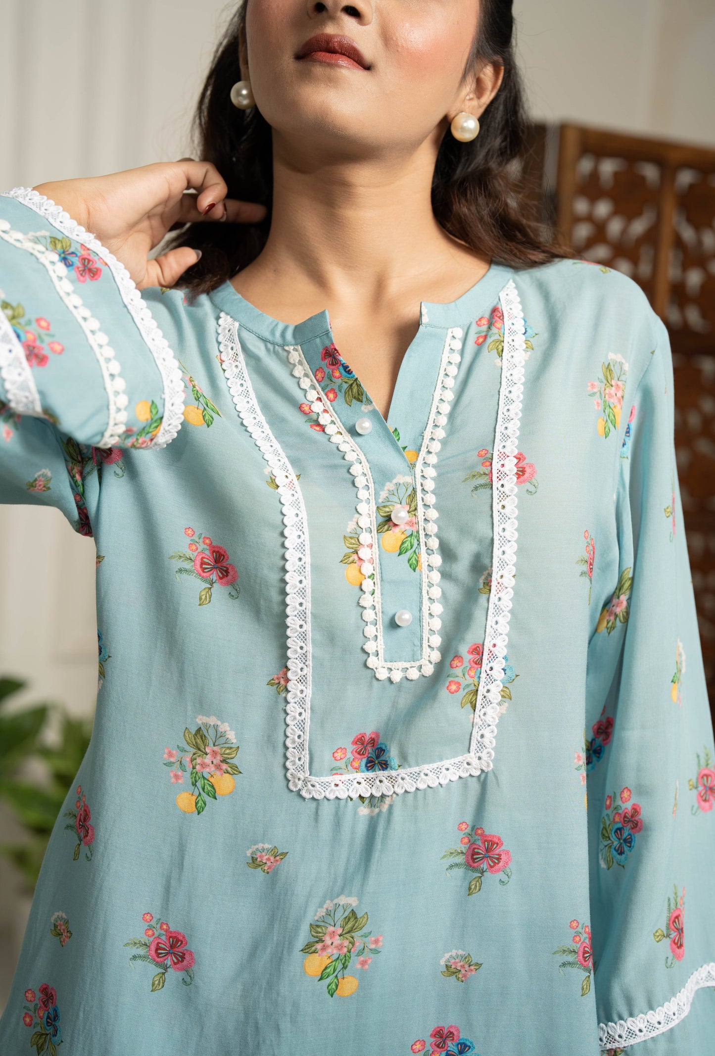 AQUA A-LINE KURTA SET