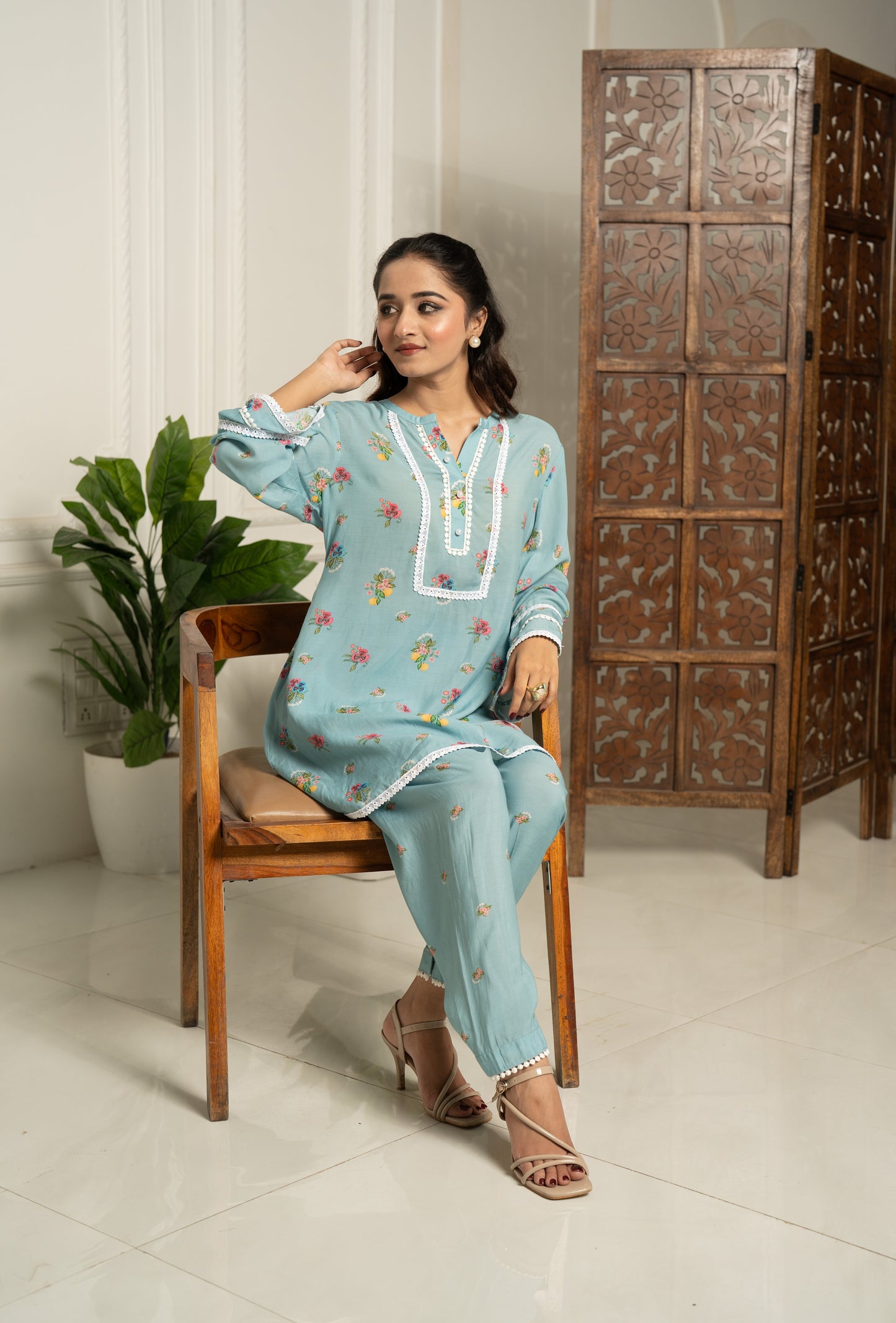 AQUA A-LINE KURTA SET