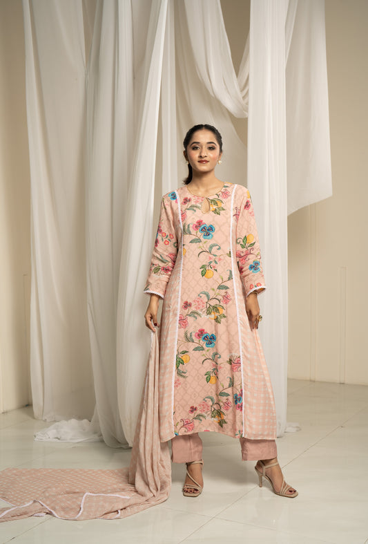 ROSE PANEL KURTA SET