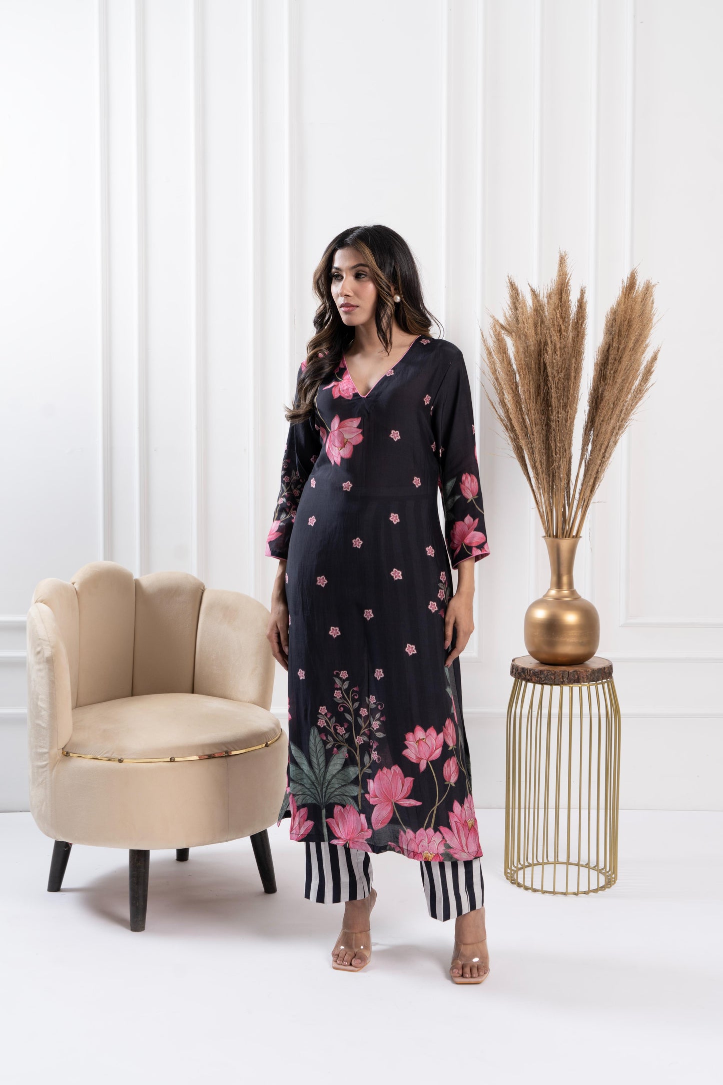 Midnight Placement Kurta Set
