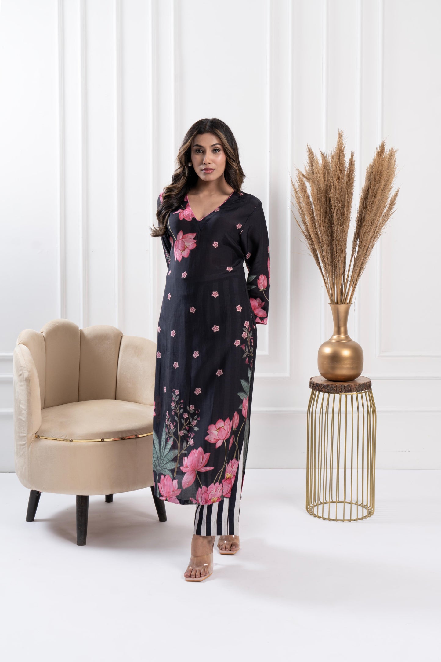 Midnight Placement Kurta Set