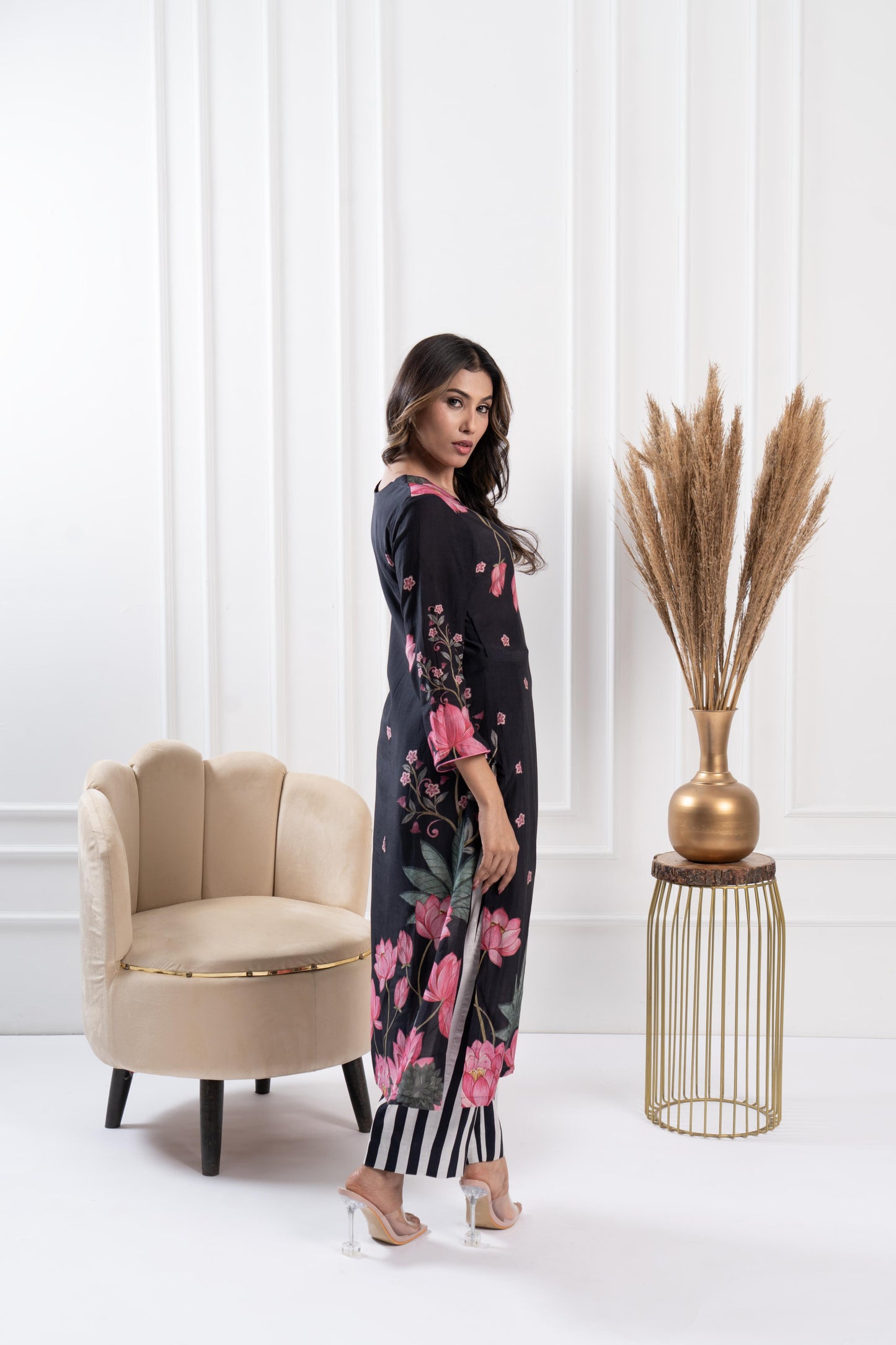 Midnight Placement Kurta Set