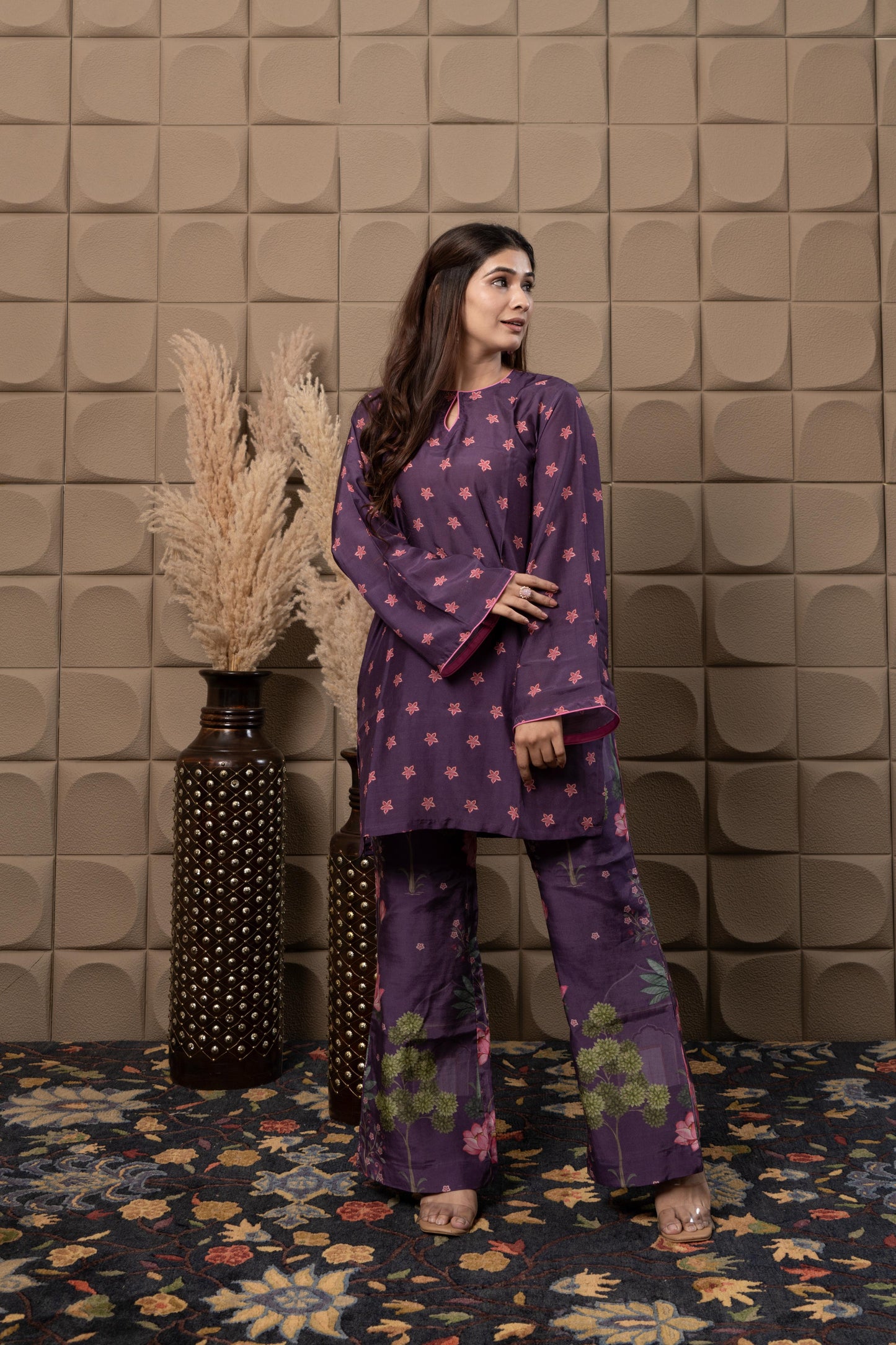 Plum Pakistani Co-ord Set