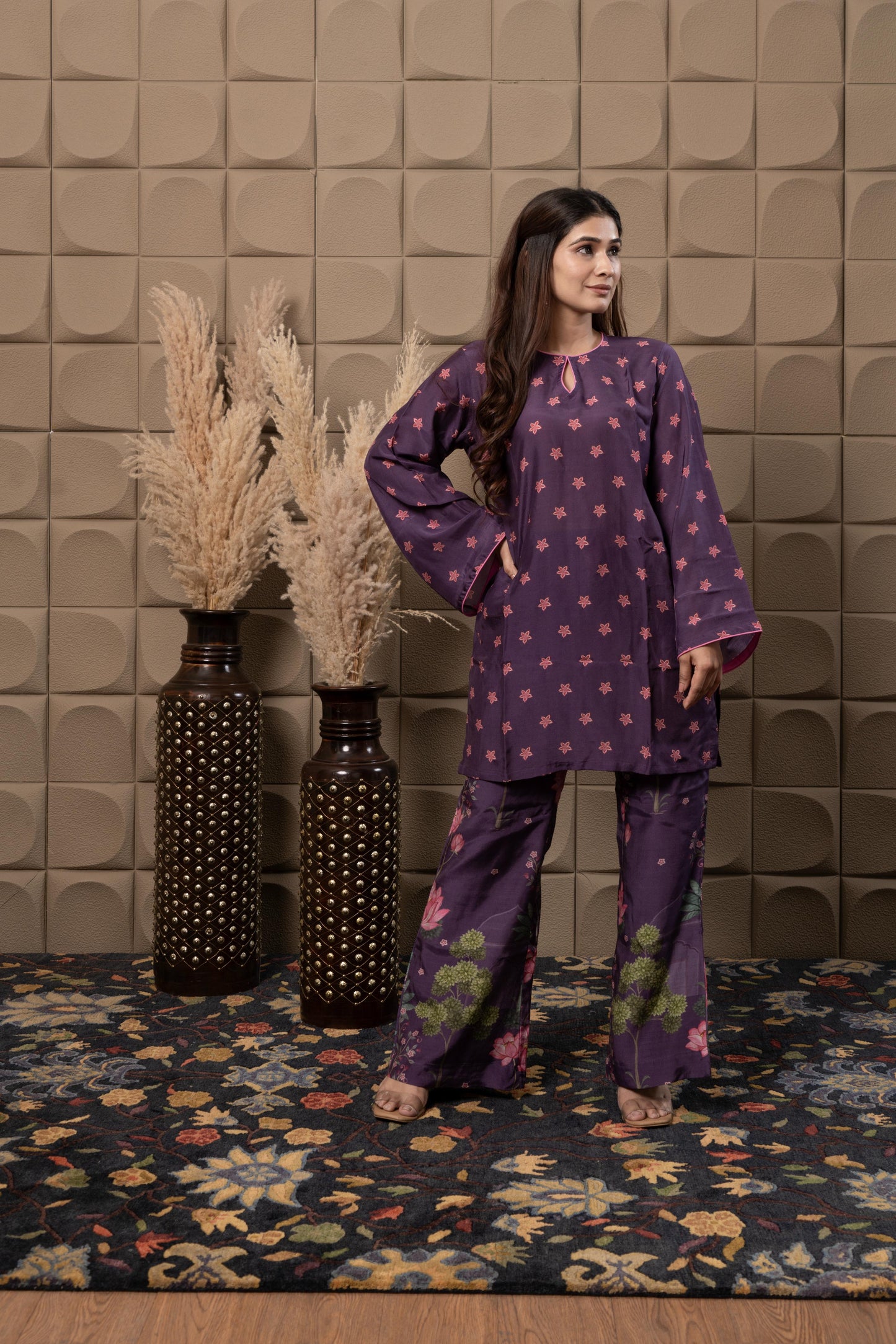 Plum Pakistani Co-ord Set