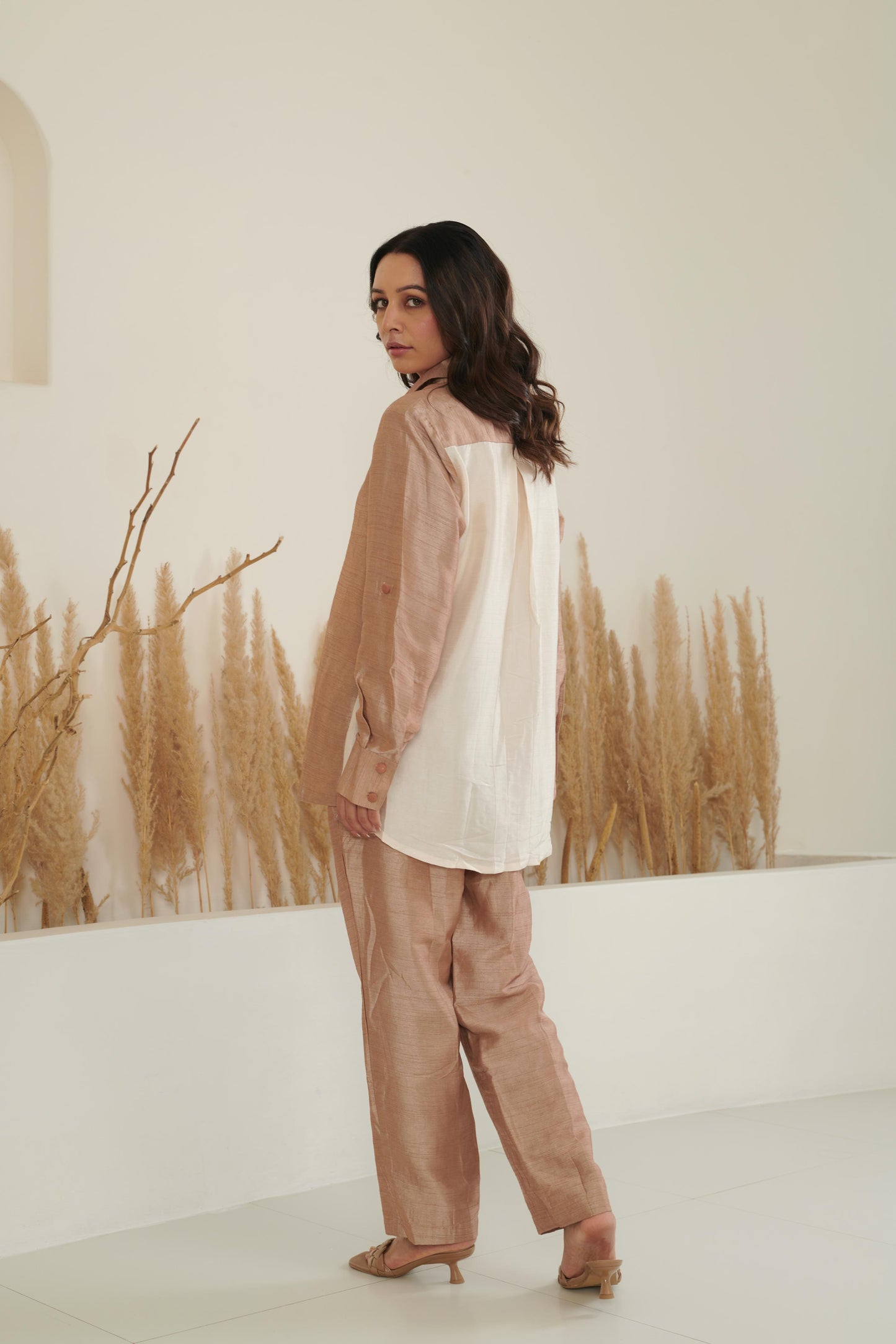 Kai Silk Co-ord - Brown