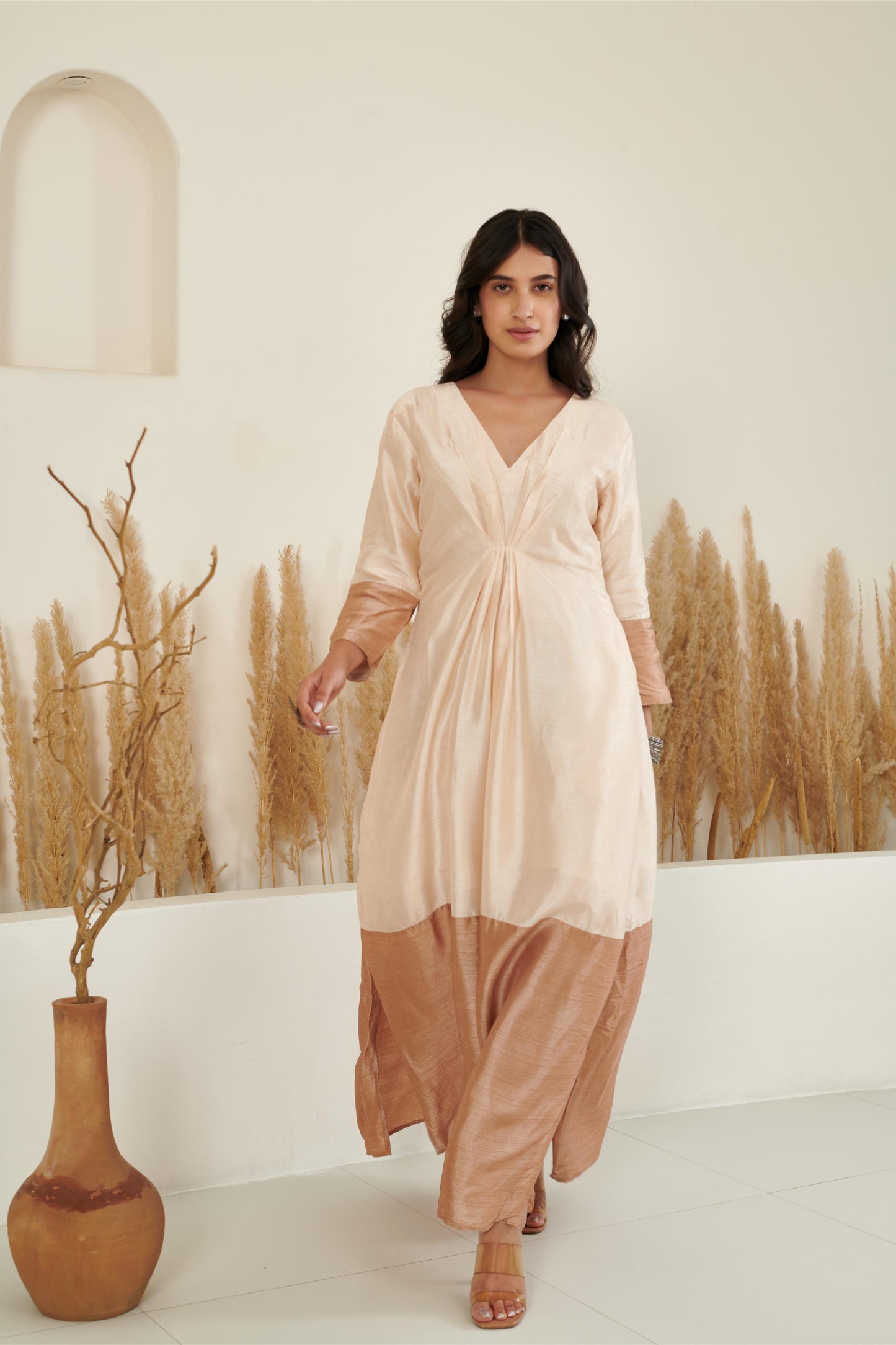 SeiNe Kaftan - Ivory/Brown