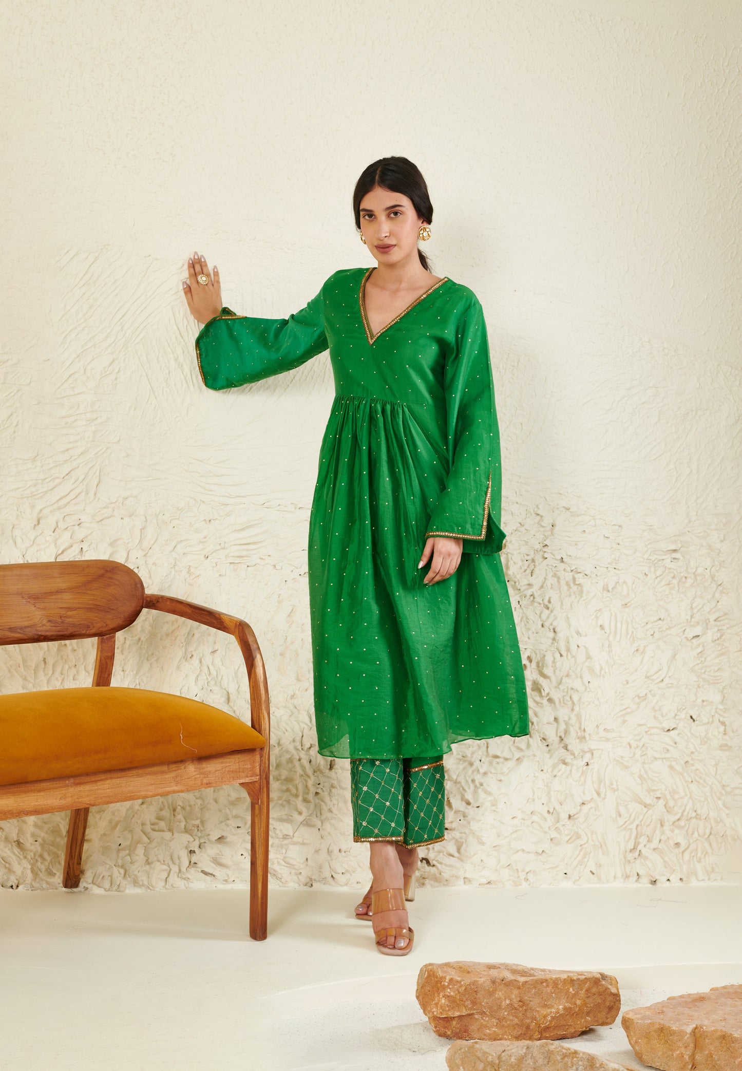 Gul Green Kurta Set