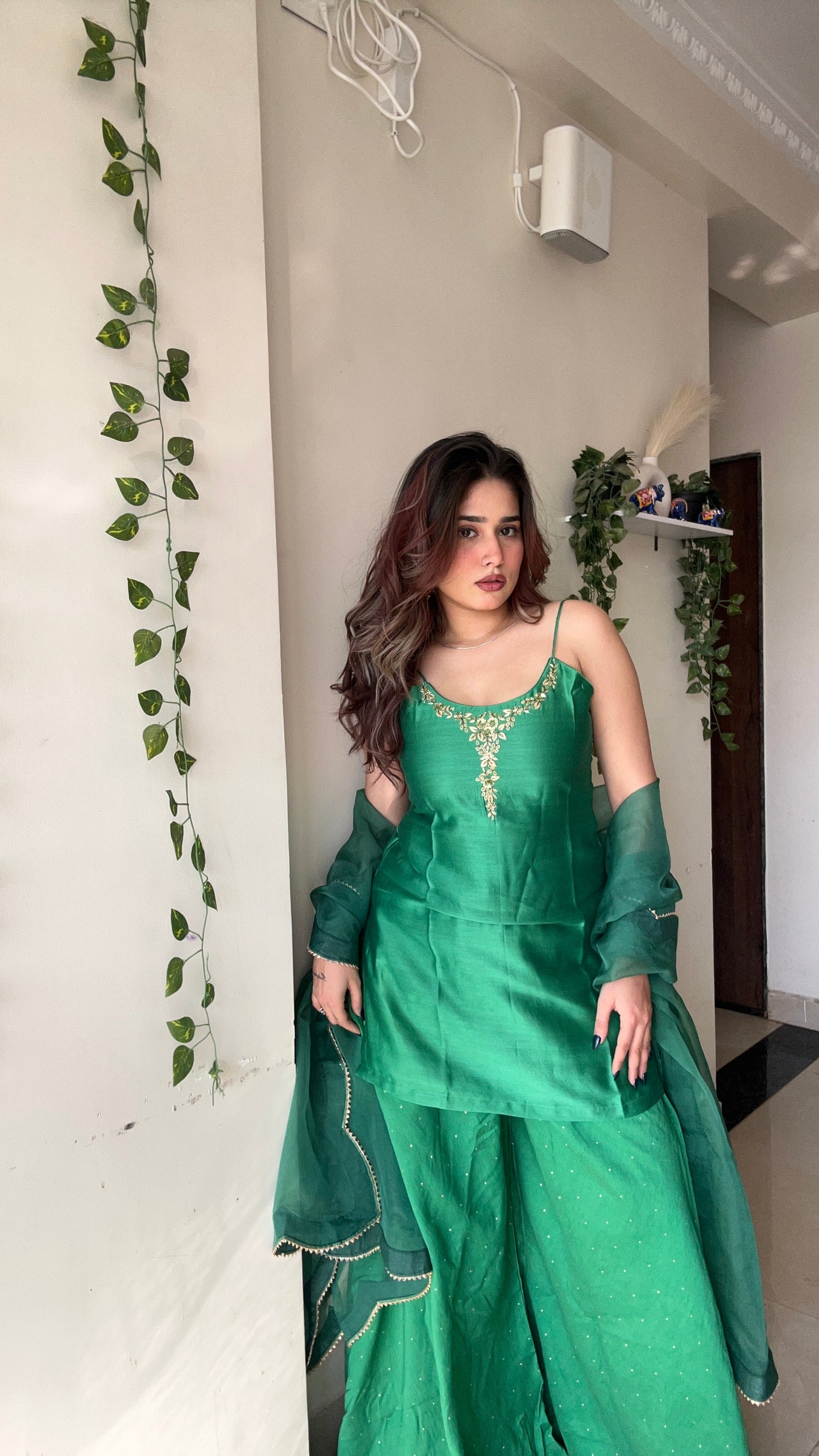Heer Green Garara Set