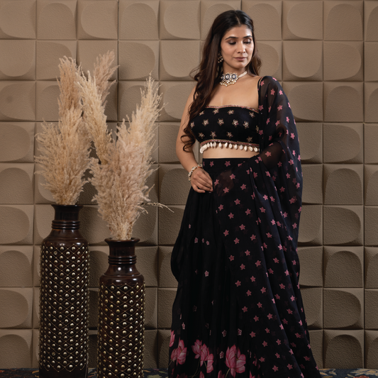 Midnight lehenga set