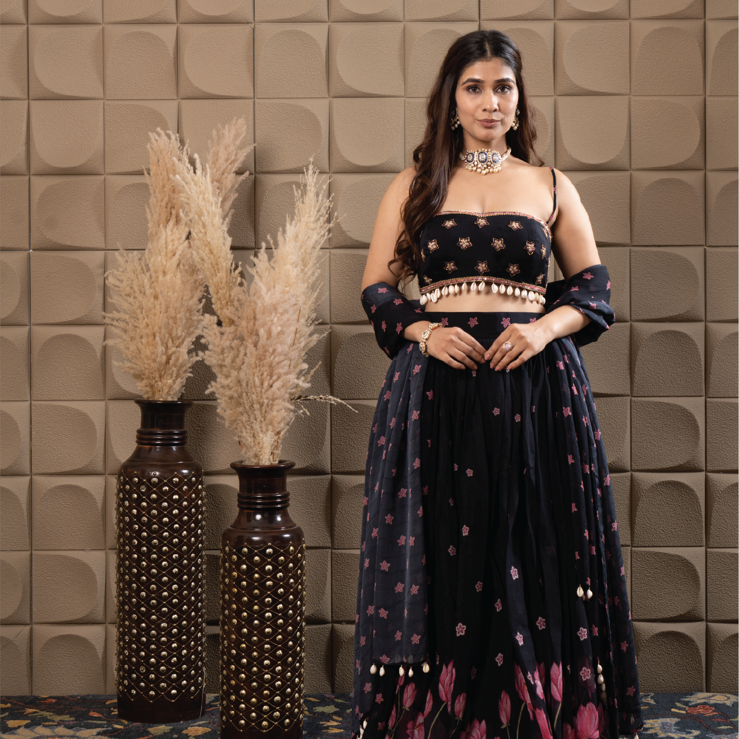 Midnight lehenga set