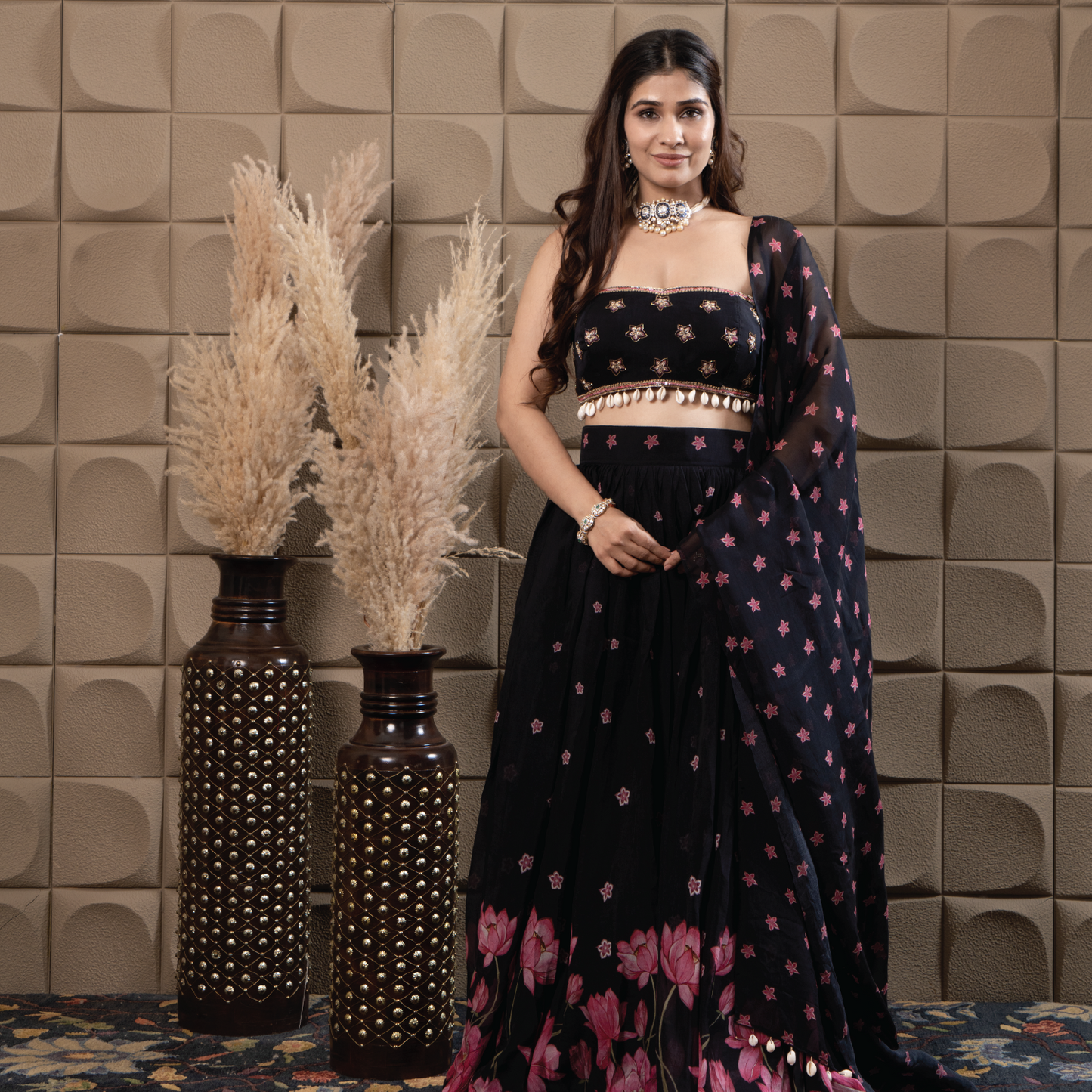 Midnight lehenga set