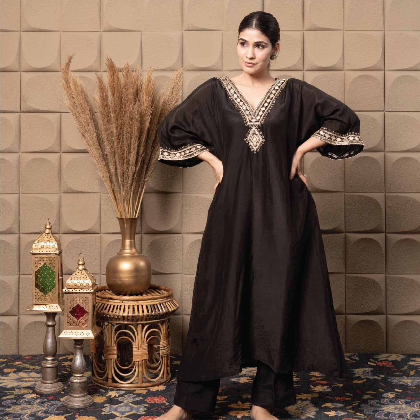 Midnight Kaftan Kurta Set