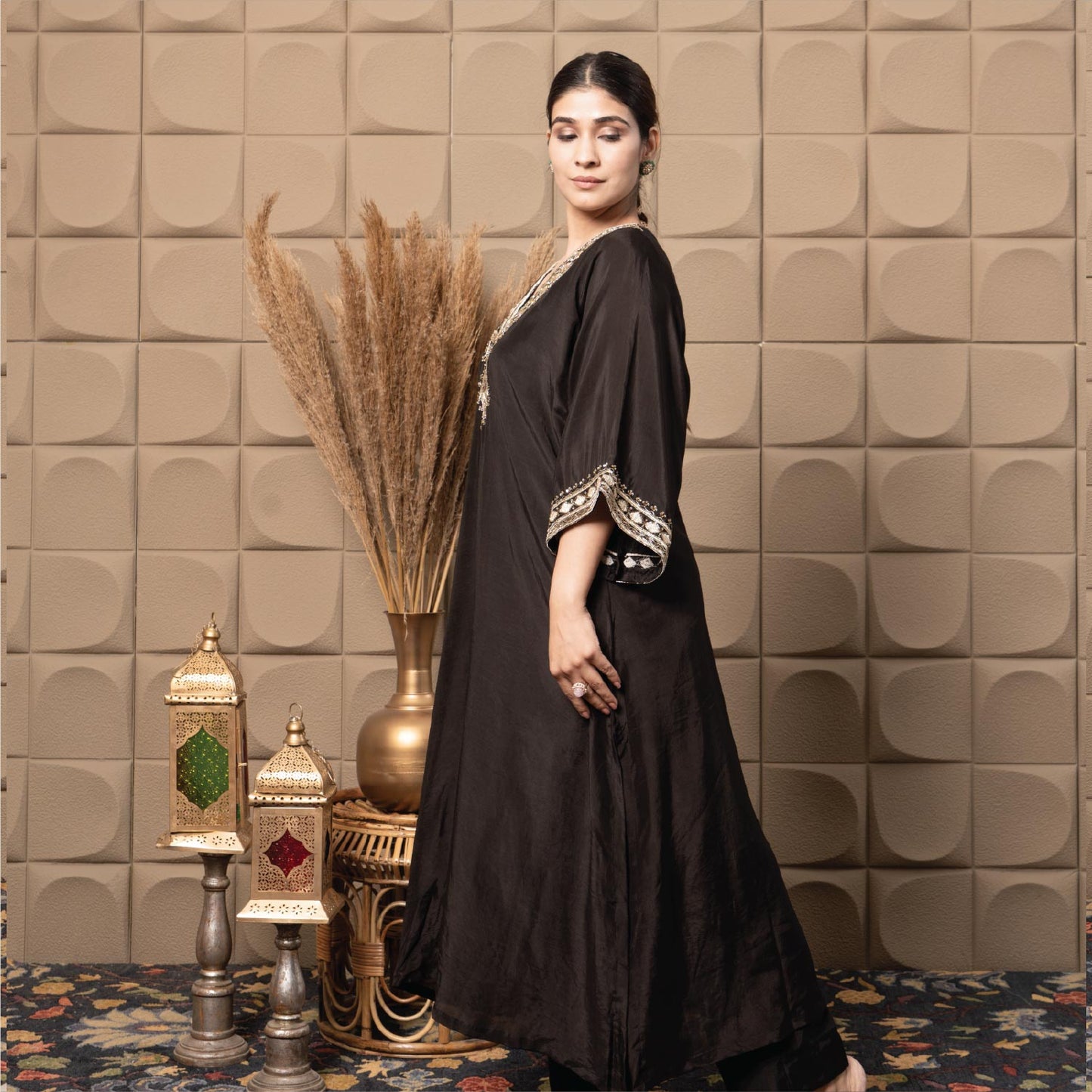 Midnight Kaftan Kurta Set