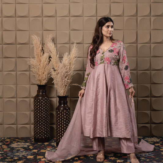Blush anarkali set