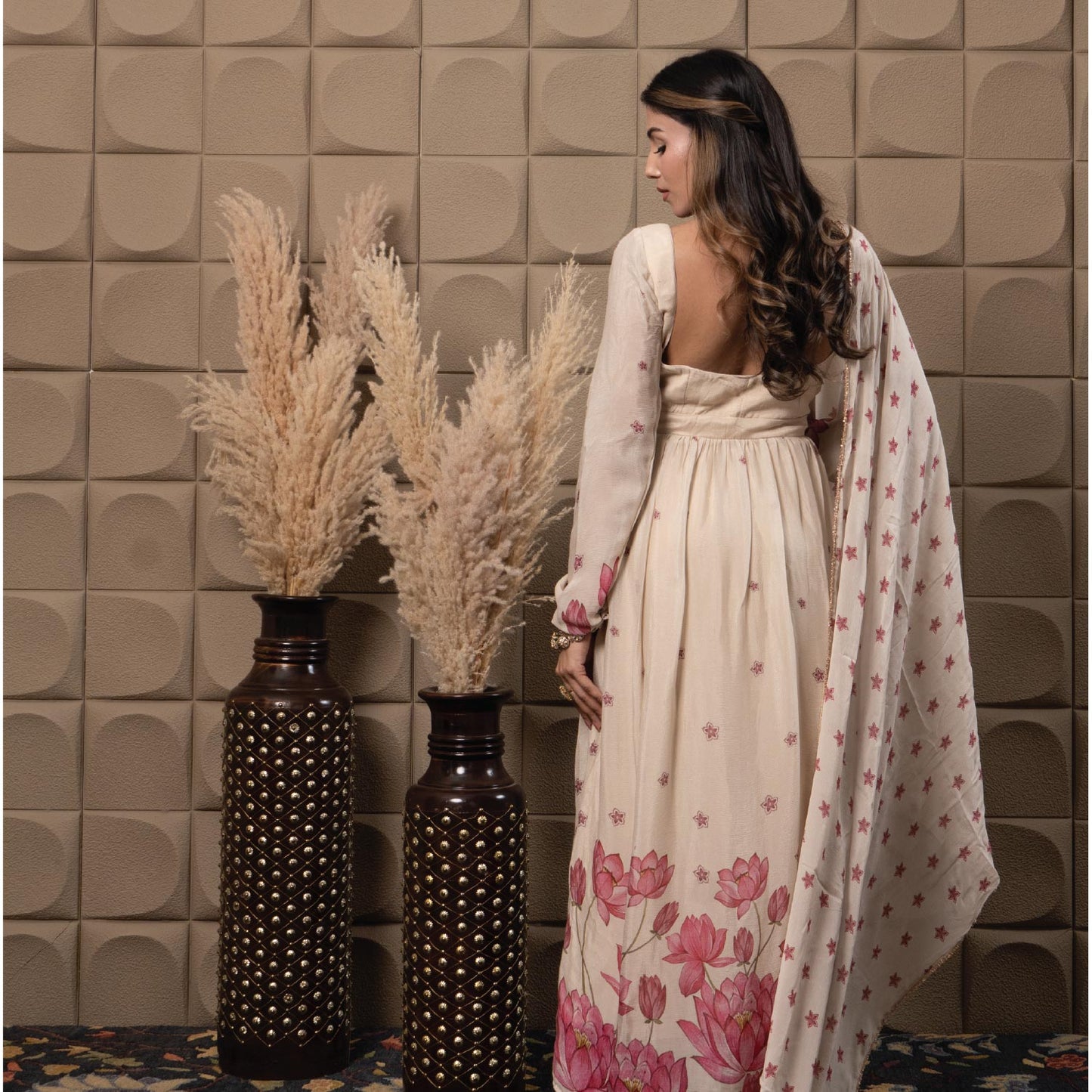 Misty corset anarkali set