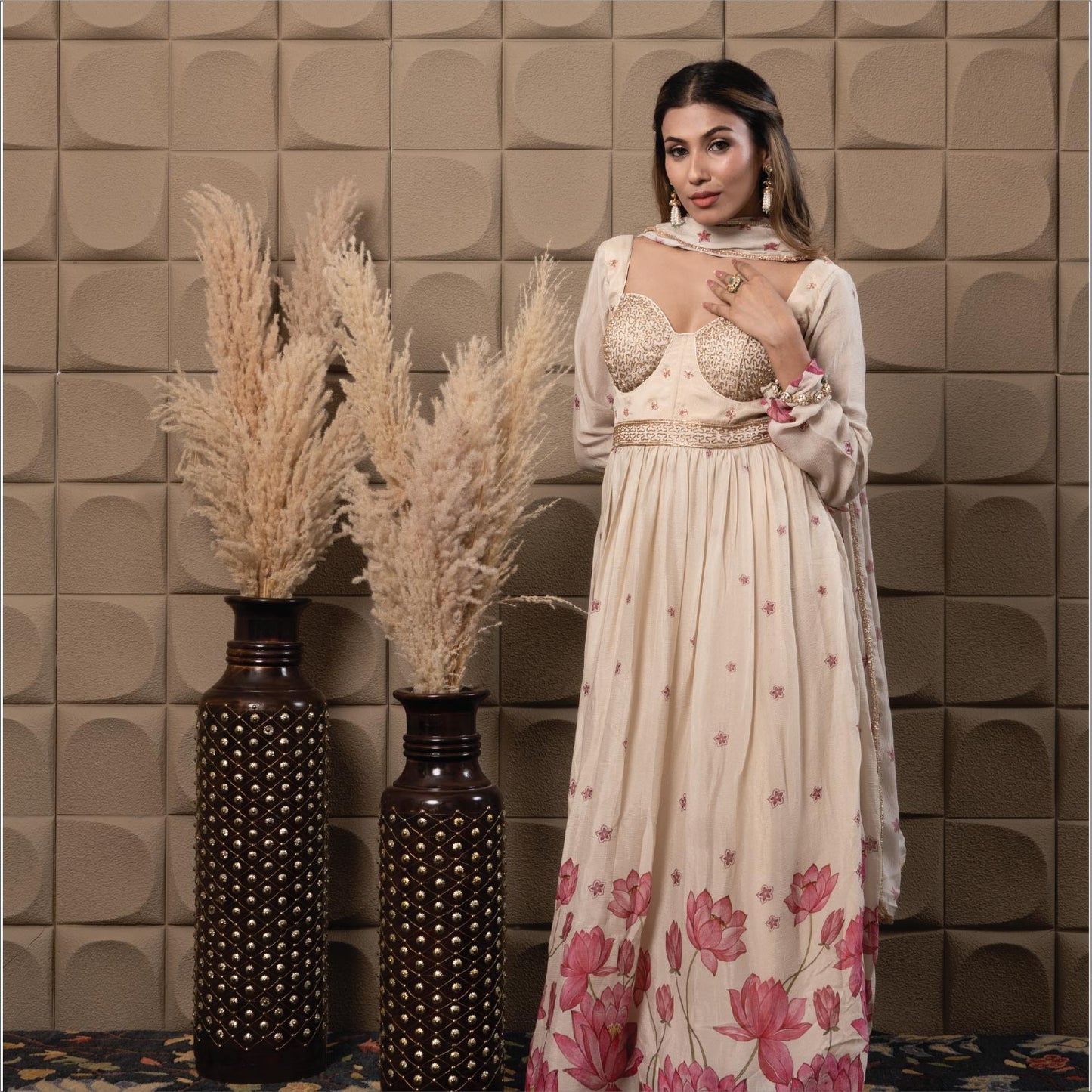 Misty corset anarkali set