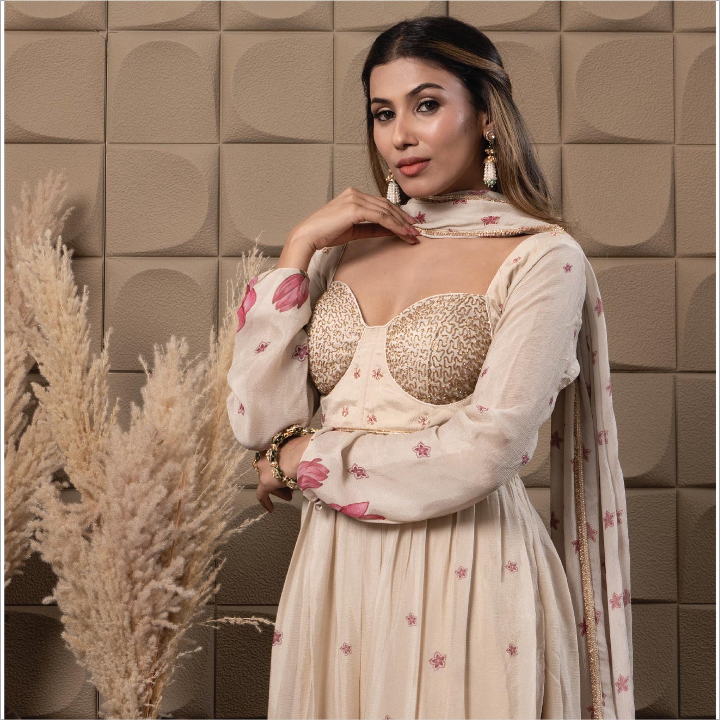 Misty corset anarkali set