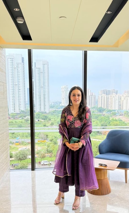 Plum anarakali set