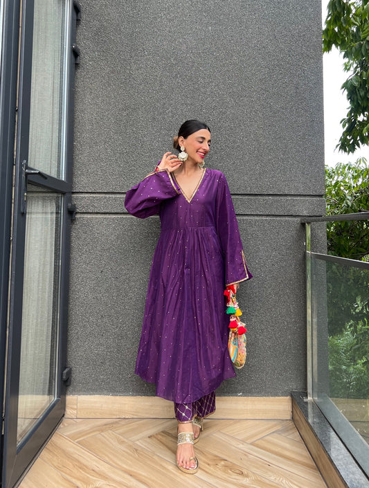 Gul Purple kurta set